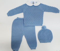 NEWBORN KNIT THROUSERS ROCOGIDAS 3P SET