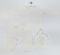 NEWBORN KNIT THROUSERS ROCOGIDAS 3P SET