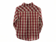 BOYS CHECKERED BUTTON UP SHIRT CAMELIA