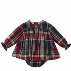 GIRLS TARTAN SHORT DRESS SET PASCUA