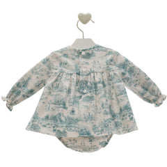 BABY TOILE PRINT DRESS AND BLOOMER DELHI