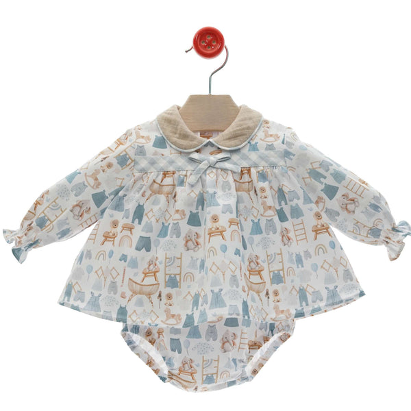 BABY IT'S A BOY SHORT DRESS WITH BLOOMER 2P SET OVILLO