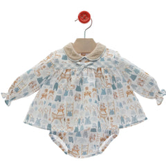 BABY IT'S A BOY SHORT DRESS WITH BLOOMER 2P SET OVILLO