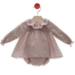 BABY LIBERTY SHORT DRESS WITH BLOOMER SET ONDULINA