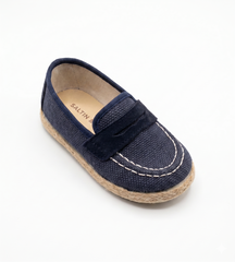 Boy linen Moccasin shoes