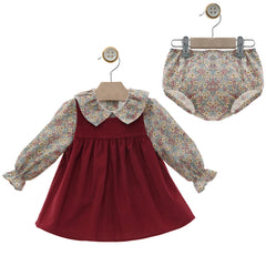 BABY GIRLS LIBERTY PRINT BLOUSE AND JUMPER DRESS SET