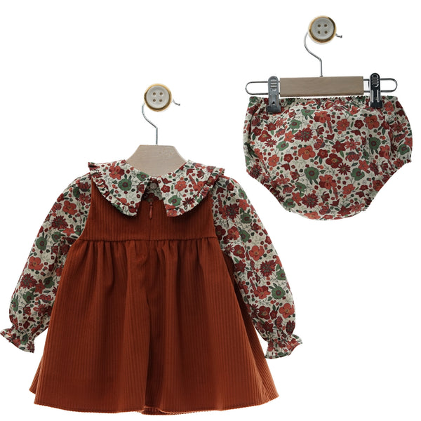 GIRL AUTUMN BLOUSE WITH CORDUROY AND BLOOMER 3P SET CRETONA