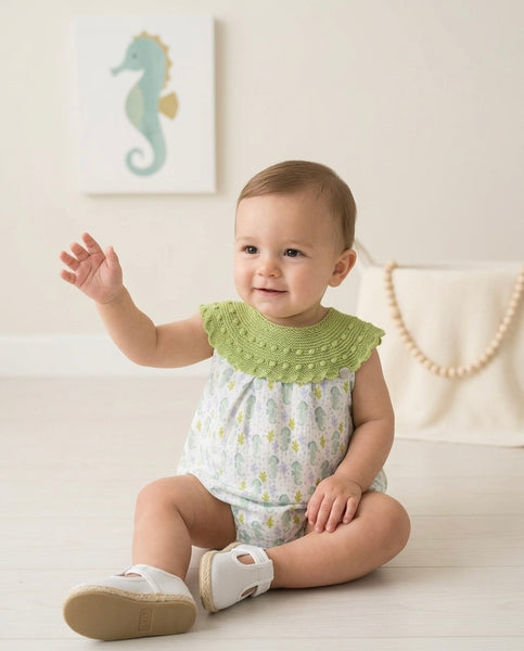 UNISEX SEAHORSES KNITTED ROMPER