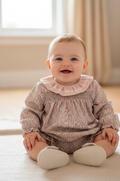 BABY LIBERTY SHORT DRESS WITH BLOOMER SET ONDULINA