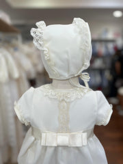 CEREMONY ORGANZA ROMPER WITH BONNET