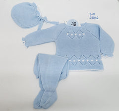 NEWBORN WHITE BODOQUES  3P SET