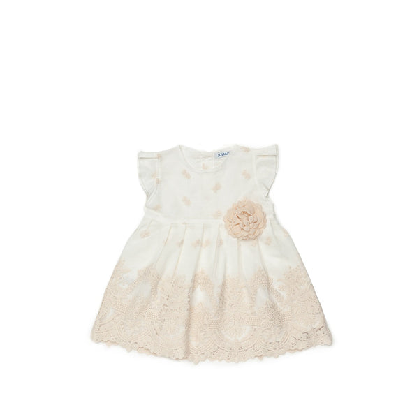 GIRLS LACE AND FLOWER DRESS
