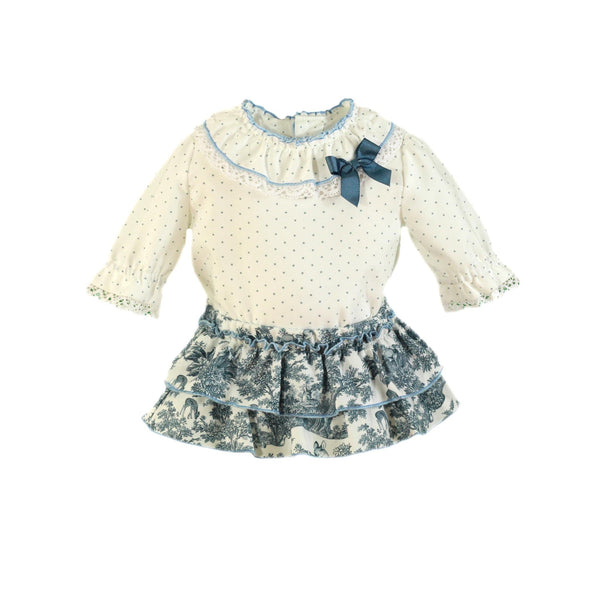 BABY FOREST PRINT SHORT SKIRT SET