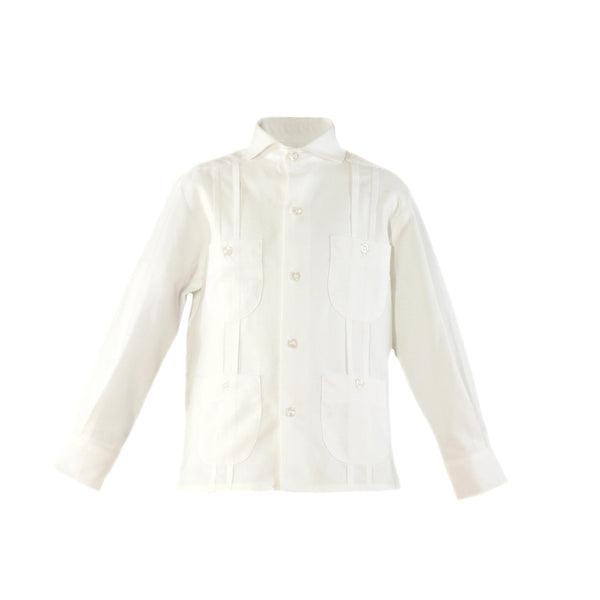 BOY WHITE SHIRT WITH POCKETS