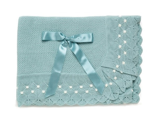 BABY RHOMBUS AND FRILLS BLANKET