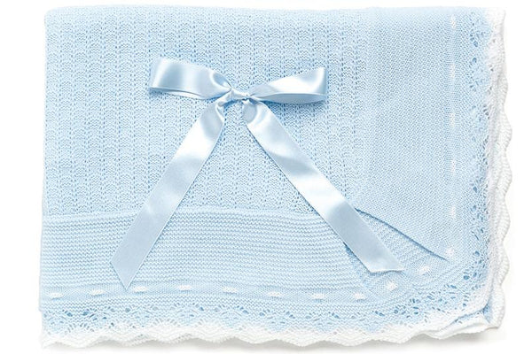 BABY BODOQUES AND WHITE COMBINATION BLANKET