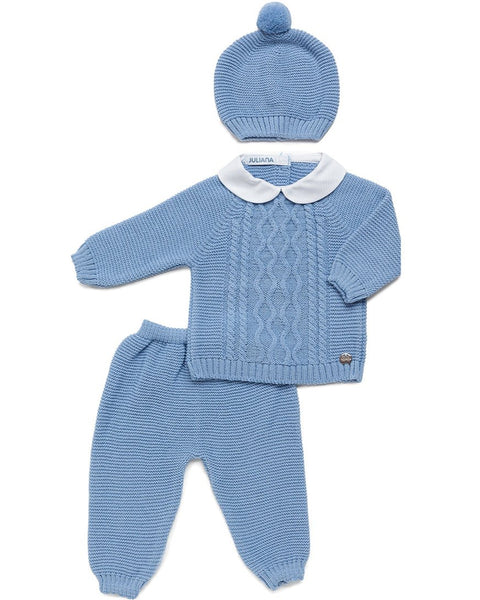 NEWBORN KNIT THROUSERS 3P SET