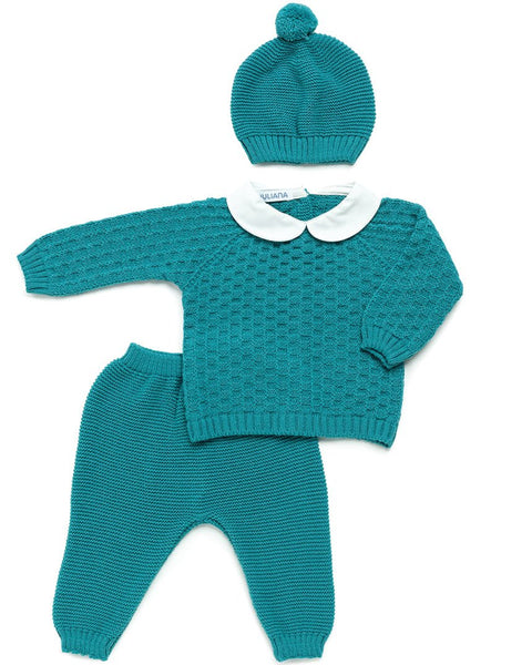 NEWBORN KNIT THROUSERS ROCOGIDAS 3P SET