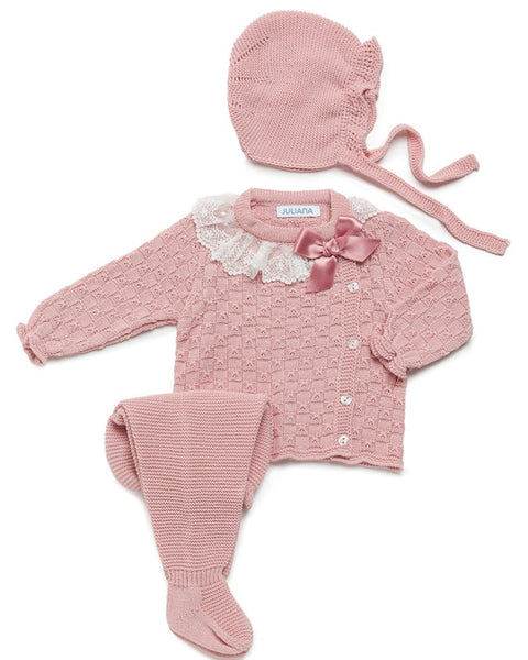 NEWBORN RECOGIDAS LACE COLLAR 3P SET