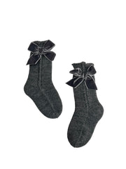BABY VELVET BOW SOCKS