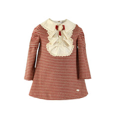 GIRLS TWEED AND COLLAR DRESS