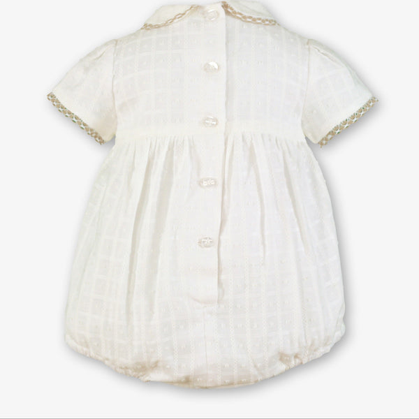 BABY PLUMETI WITH BEIGE DETAILS ROMPER
