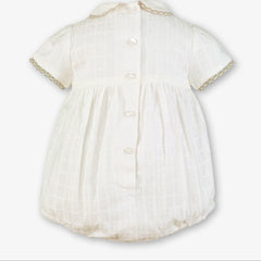 BABY PLUMETI WITH BEIGE DETAILS ROMPER