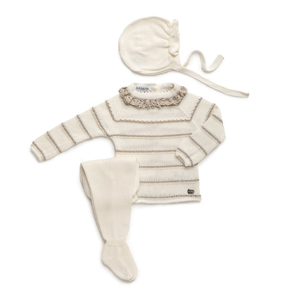 NEWBORN STRIPED COMBINED 3P SET