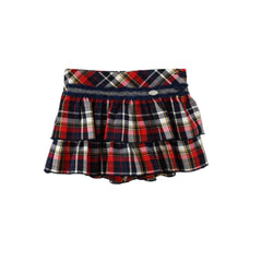 GIRLS PLAID SKIRT AND BLOUSE SET