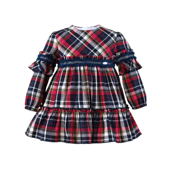 GIRLS BLUE PLAID DRESS