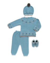 NEWBORN COLORED BOBBLES AND BOOTS 4P SET