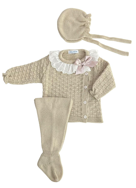 NEWBORN FULL OF BRAIDS AND COLLAR 3P SET