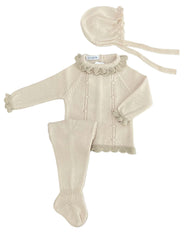 NEWBORN PLEATS AND BOBBLES 3P SET