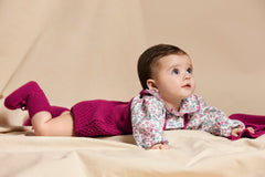 GIRL KNITTED ROMPER WITH FLORAL BLOUSE 2P SET