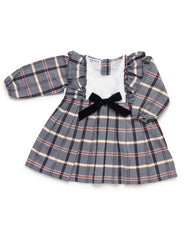 GIRL RUFFLE COLLAR SQUARED DRESS