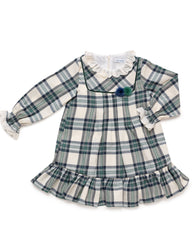 GIRL SQUARED RUFFLE COLLAR DRESS