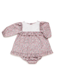 GIRL FLORAL SHORT DRESS WITH BLOOMER 2P SET