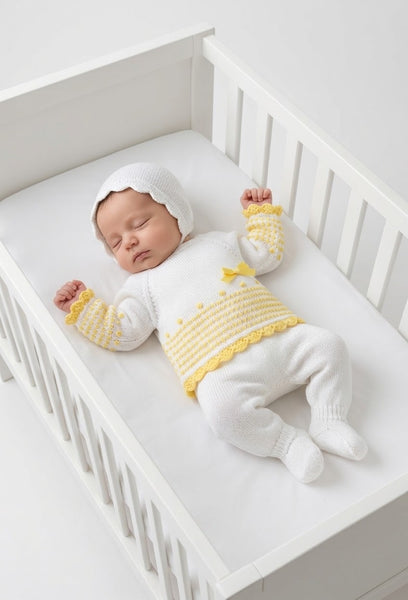NEWBORN DOTS AND BOW 3P SET