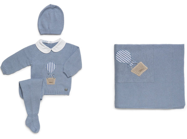 BABY AIR BALLOON BLANKET AND NEWBORN 4P SET