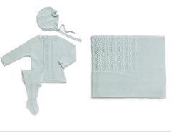 BABY TEXTURE BLANKET AND NEWBORN 4P SET