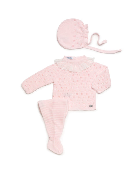 NEWBORN OPENWORK LACE COLLAR 3P SET