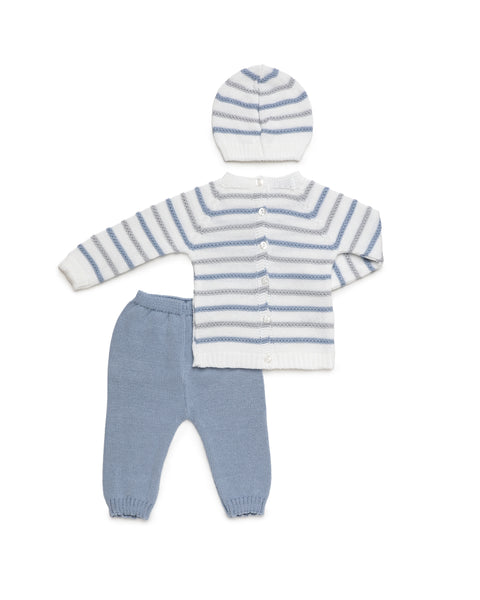 NEWBORN COLORED STRIPED 3P SET