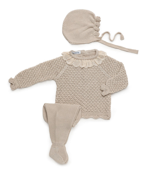 NEWBORN DELICATE OPENWORK LACE COLLAR 3P SET