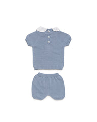 BOYS AIR BALLOON KNITTED SHIRT AND SHORT 2P SET