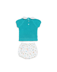 BOYS KNITTED SHIRT AND UNDER THE SEA SHORT 2P SET