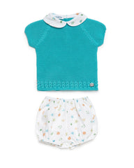 BOYS KNITTED SHIRT AND UNDER THE SEA SHORT 2P SET