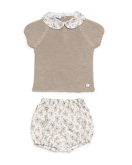 BOYS KNITTED SHIRT AND BABY KOALA PRINT SHORT 2P SET