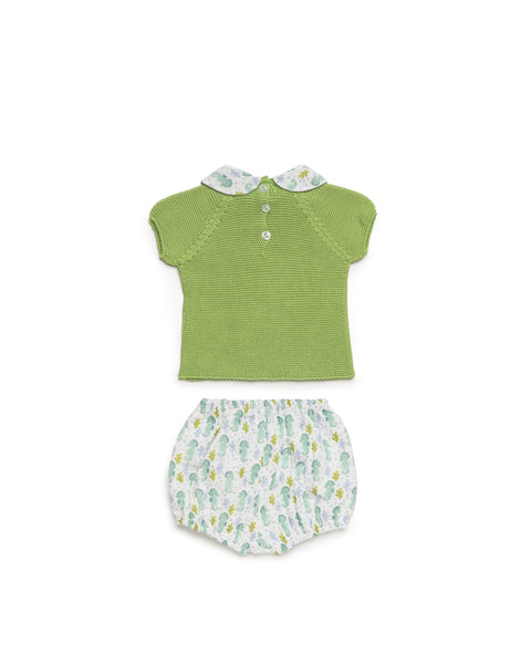 BOYS SEAHORSES KNITTED SHIRT AND SHORT 2P SET