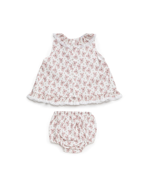 GIRLS KOALA DRESS WITH BLOOMER 2P