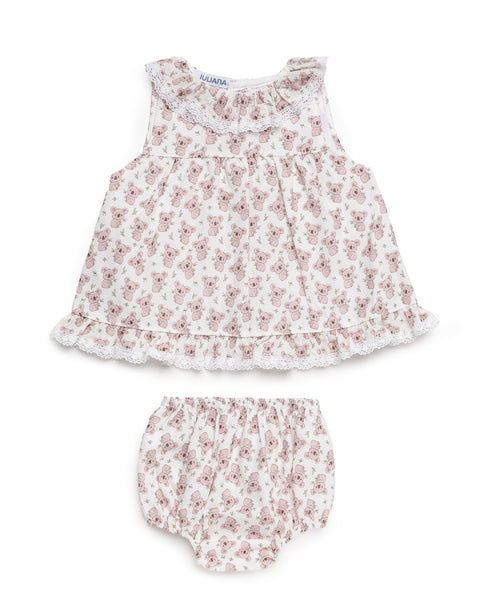 GIRLS KOALA DRESS WITH BLOOMER 2P